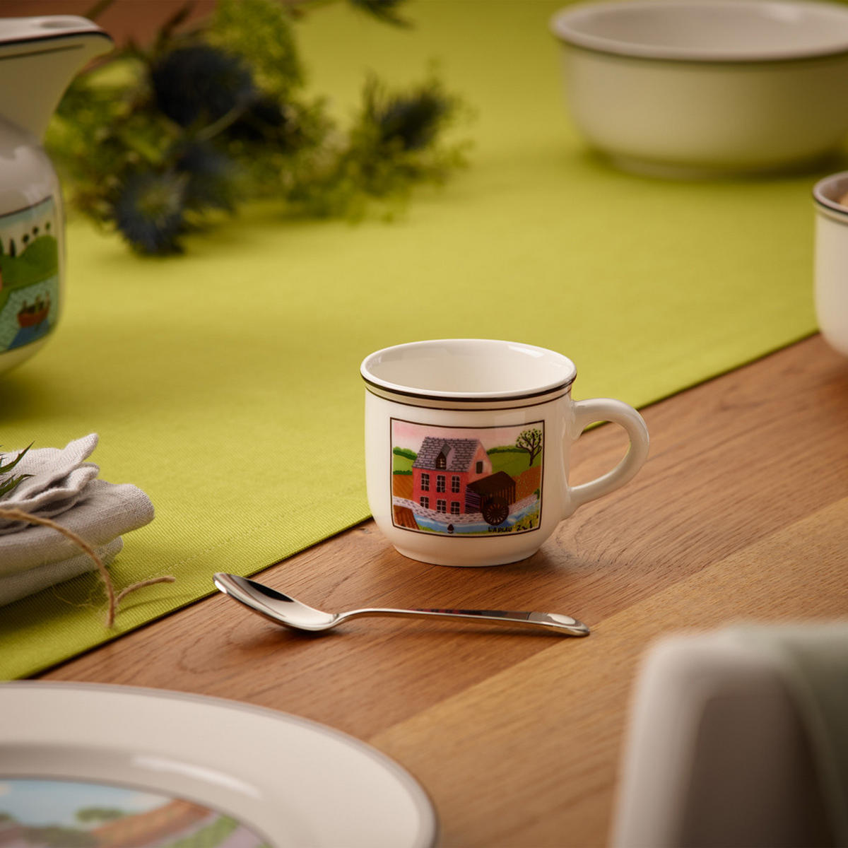 ESPRESSOTASSEN MIT UNTERTASSEN Design Naif bunt 100 ml 6er Set - Multicolor, Keramik (12/7.5/12cm) - Villeroy & Boch