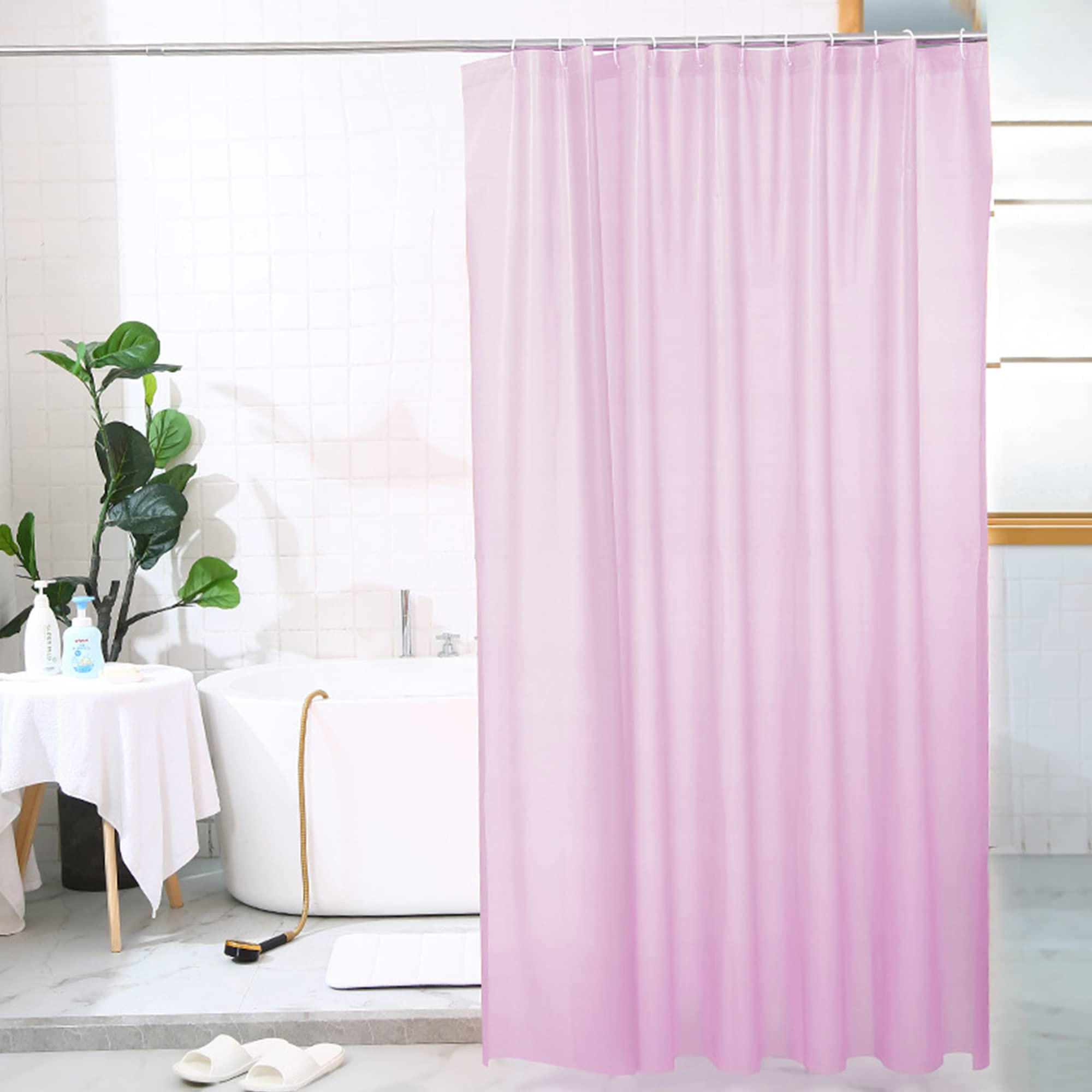 DUSCHVORHANG wasserdicht waschbar mit Haken Rosa hell - Pink, Kunststoff (180/180cm) - MCBOSON