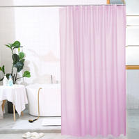 DUSCHVORHANG wasserdicht waschbar mit Haken Rosa hell - Pink, Kunststoff (180/180cm) - MCBOSON