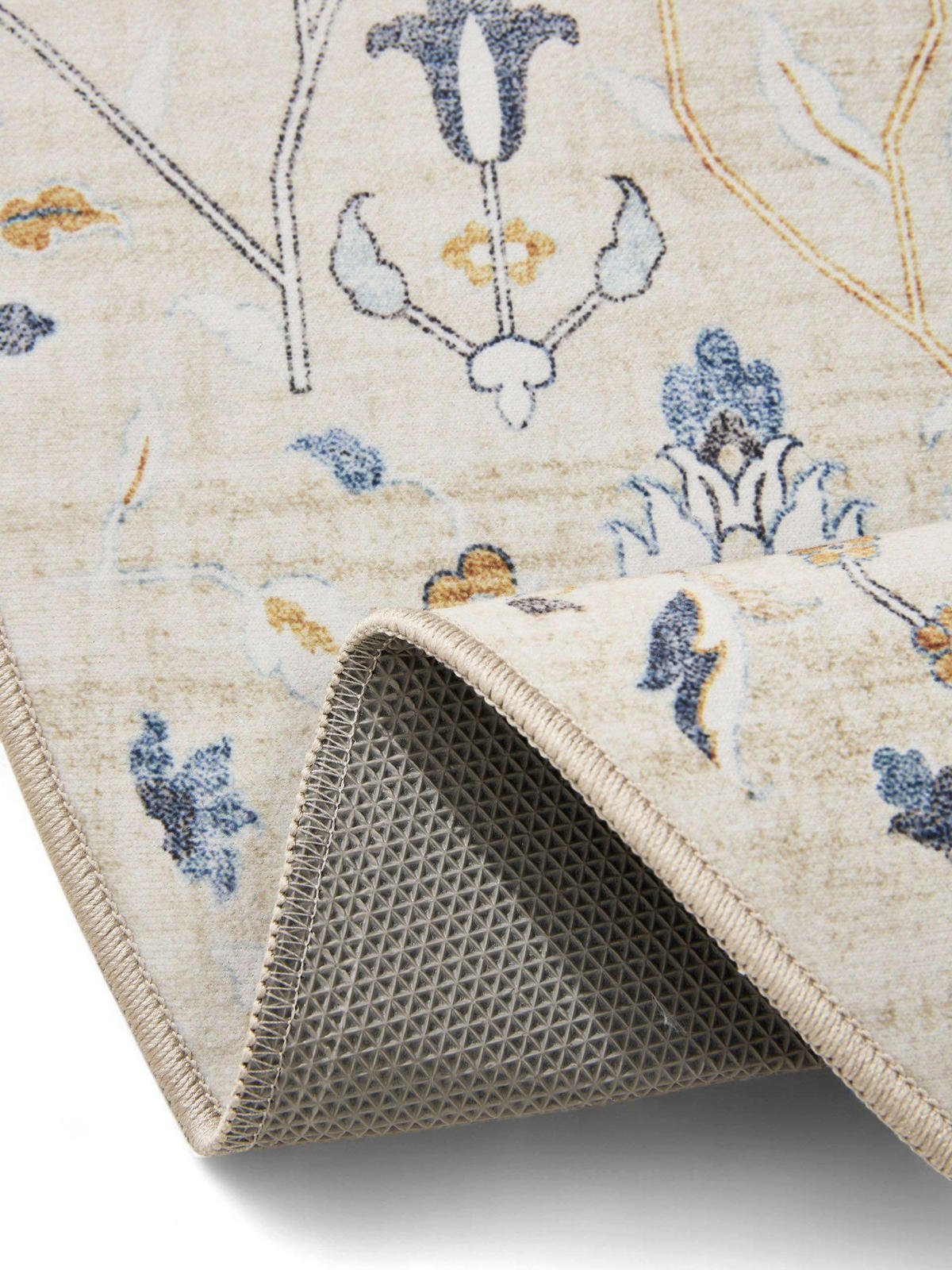 VINTAGE-TEPPICH George waschbar ø 160 cm rund - Beige, Kunststoff (160/160cm) - benuta