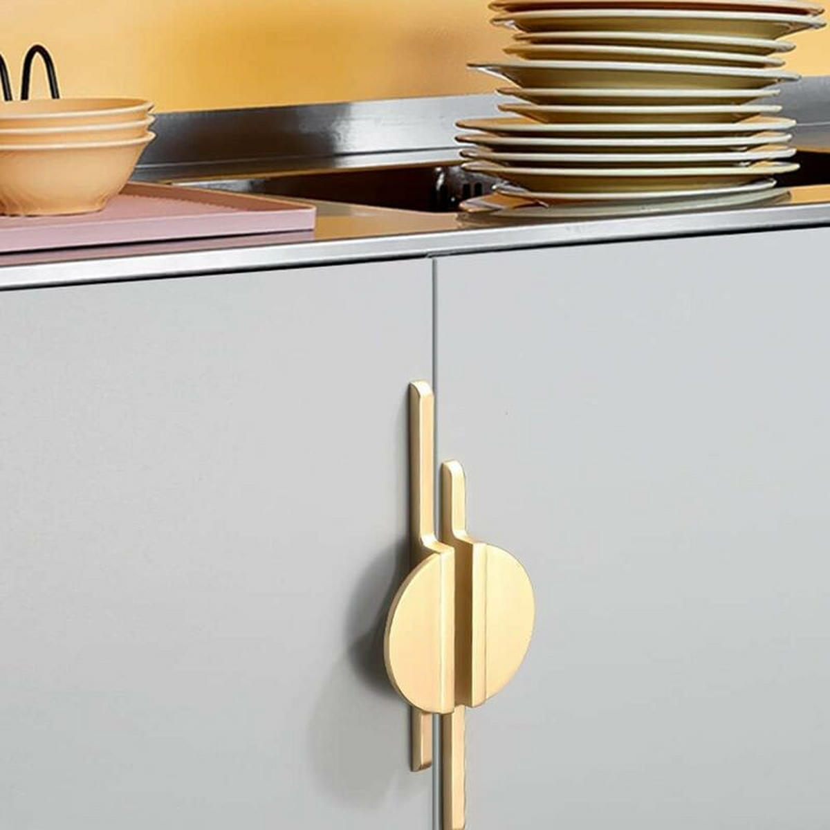 MÖBELGRIFF Gold 2er-Set 64 mm - Schwarz, Metall (2.2/2.2/19cm)