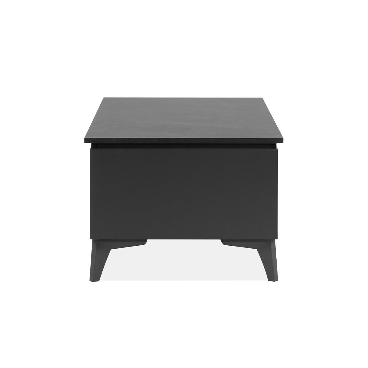 COUCHTISCH 1 Schublade 1 Fach L100 cm - BERTRIX - Schwarz, Holzwerkstoff (55/100/40cm) - Finori GmbH