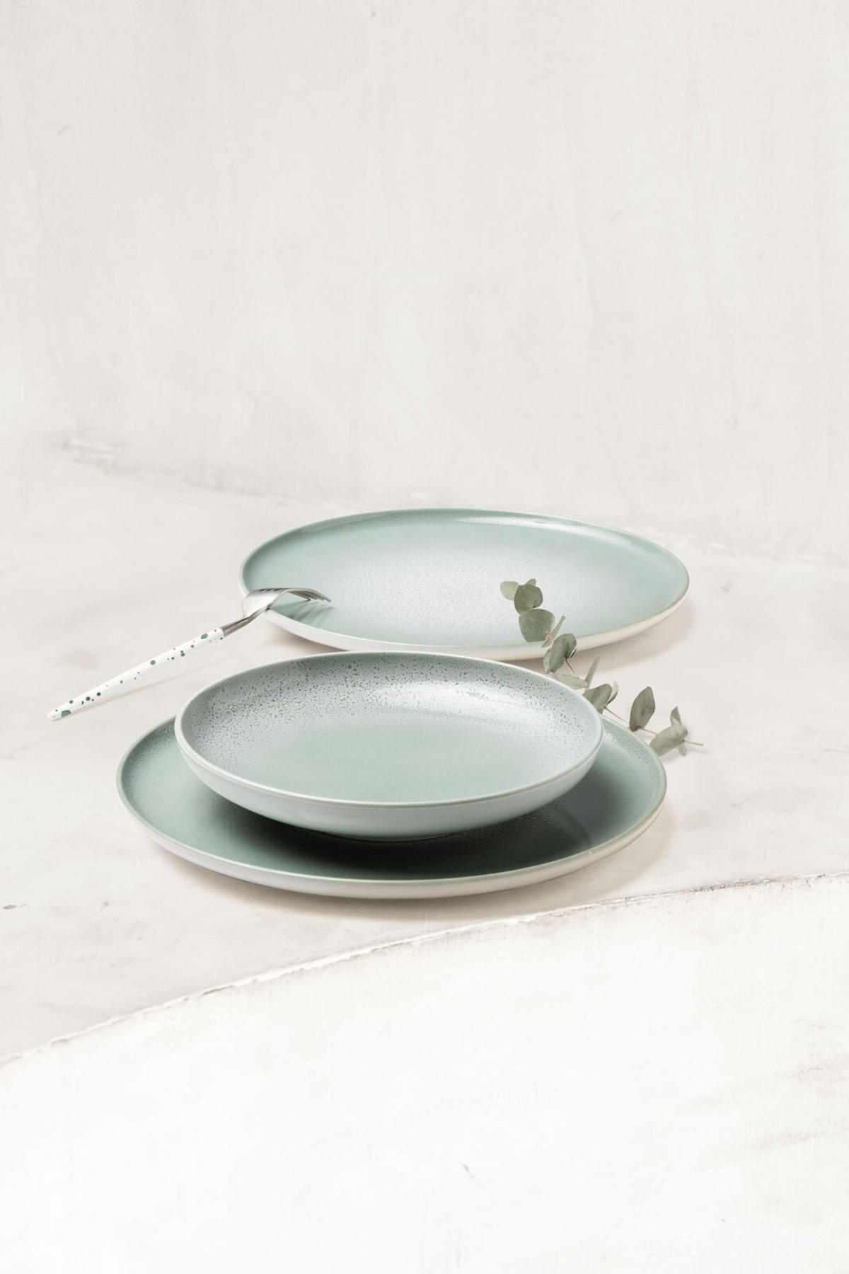 SUPPENTELLER Sento Home Aura mint ø 21,3 cm 6er Set - Mintgrün, Keramik (21.3cm) - Seltmann Weiden