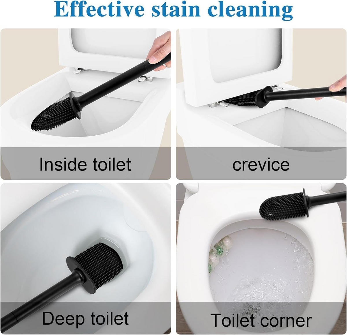 TOILETTENBÜRSTE – Schwarz – 40 cm lang - Schwarz, Kunststoff (5.4/41/9cm)