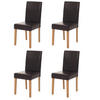 ESSZIMMERSTUHL Braun 4er-Set - Braun, Textil (43/90/56cm) - MCW