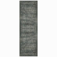 LÄUFER waschbar, mit floralen Ornamenten, VERNANTE in Grün-Grau, 80 x 150 cm - Grün, Textil (80/150cm) - KADIMA DESIGN