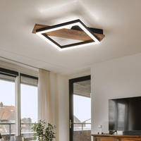 LED DECKENLEUCHTE BEATRIX Metall Schwarz - Schwarz, Metall (33/31/5.5cm) - Globo Lighting