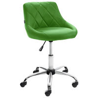 HOCKER Lederlook grün - Chromfarben/Grün, Textil/Metall (47/71/49cm) - CLP