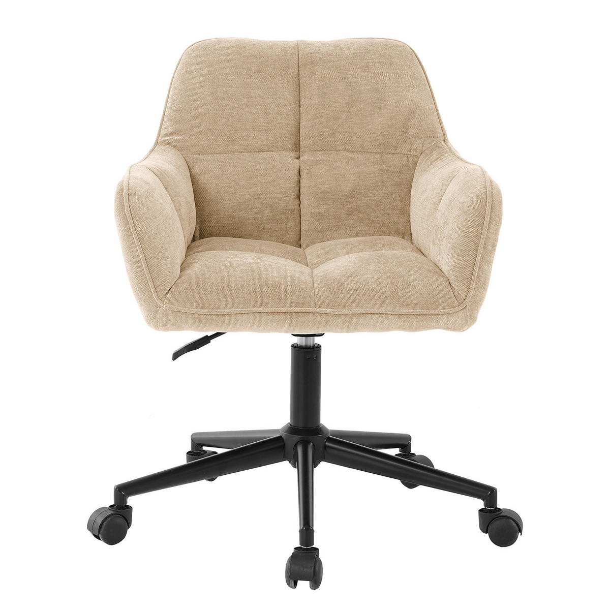 BÜROSTUHL - Beige, Textil/Metall (59/81/62cm) - home24