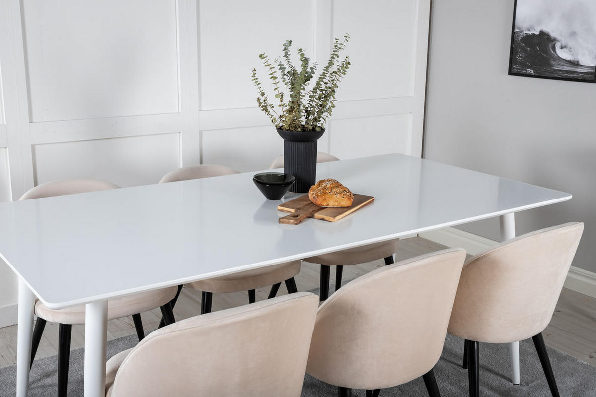 TISCHGRUPPE Beige - Beige, Holzwerkstoff (90/75/180cm) - ebuy24