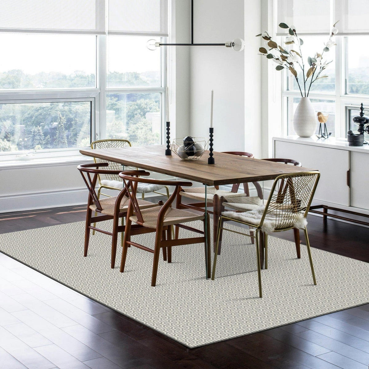 TEPPICH für Innen und Außen grau - Grau, Textil (120/170cm) - AFK Living