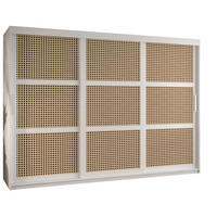 SCHWEBETÜRENSCHRANK 200/250/62 3-türig - Silberfarben/Weiß, Holz/Kunststoff (250/200/62cm) - MÖBEL KRYSPOL
