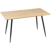 ESSTISCH Küchentisch Esszimmertisch für 4 Personen, Speisetisch mit Stahlbeine - Naturfarben, Holzwerkstoff/Metall (140/80/76cm) - HOMCOM