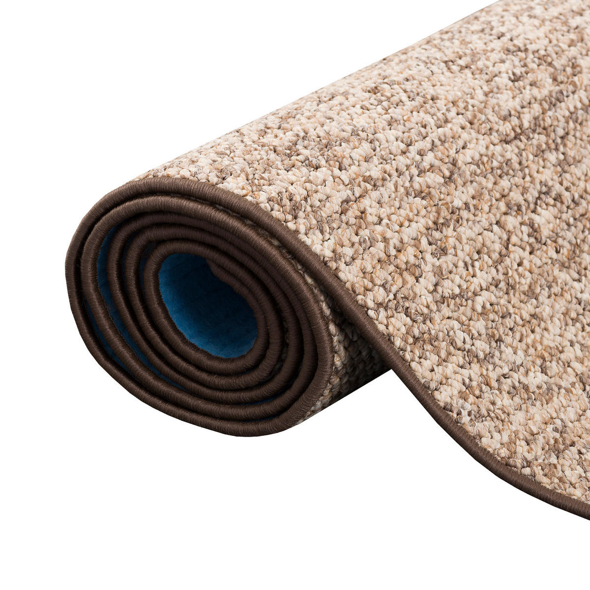 LUXUS WOLL-OPTIK BERBER JUNA MELIERT - Braun, Textil (133/133cm) - Snapstyle