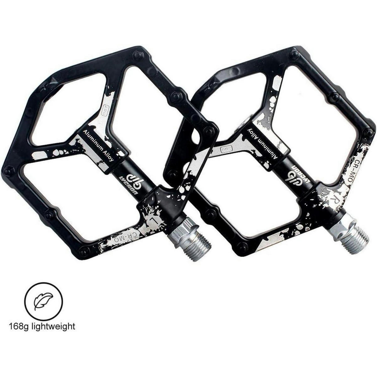 FAHRRADPEDALE 2-teiliges Set Aluminium Schwarz - Schwarz, Metall (8.2/1.8/10.2cm)