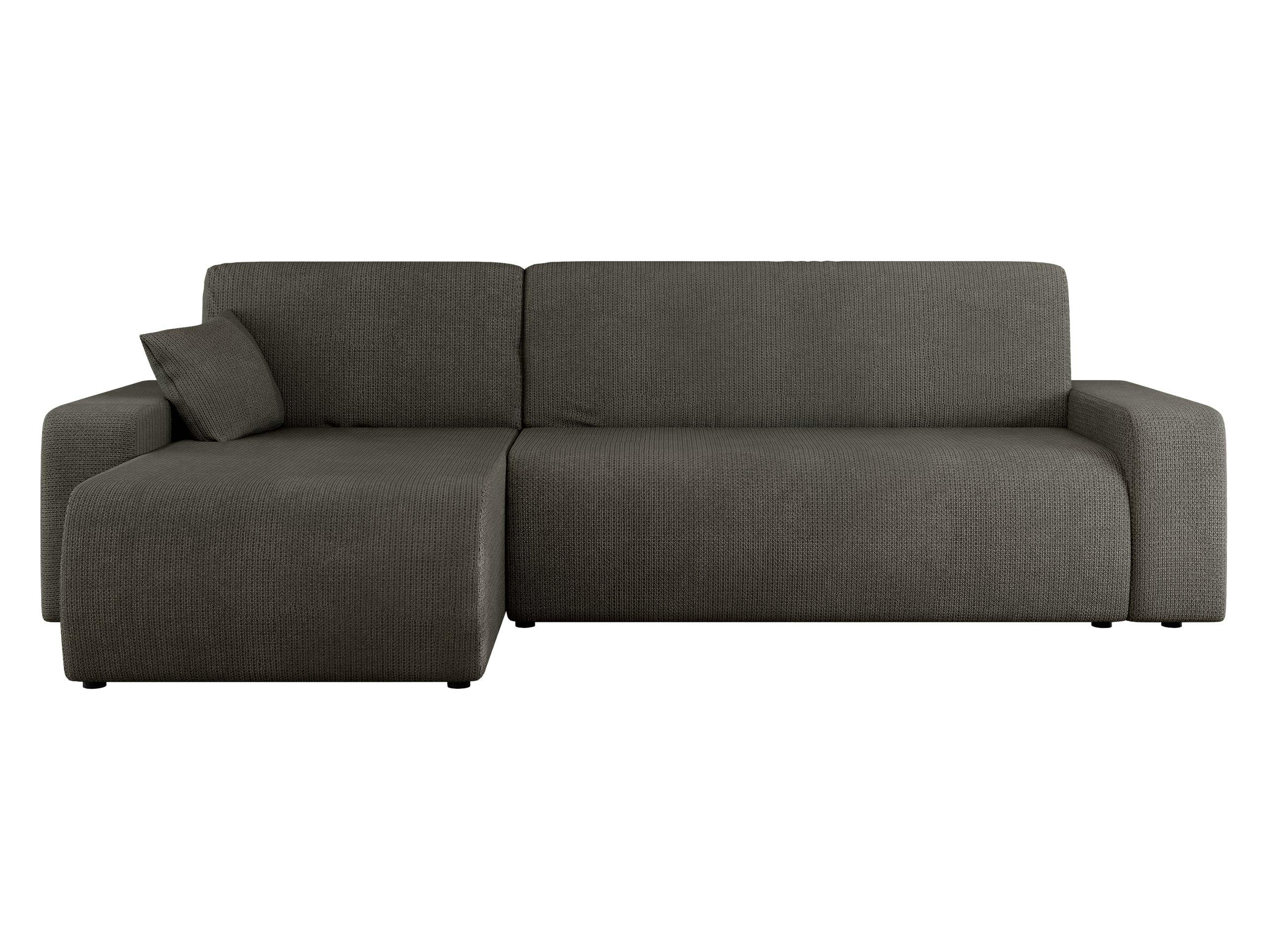 ECKSOFA Piano - Schwarz/Braun, Holz/Kunststoff (244/145cm) - MIRJAN24