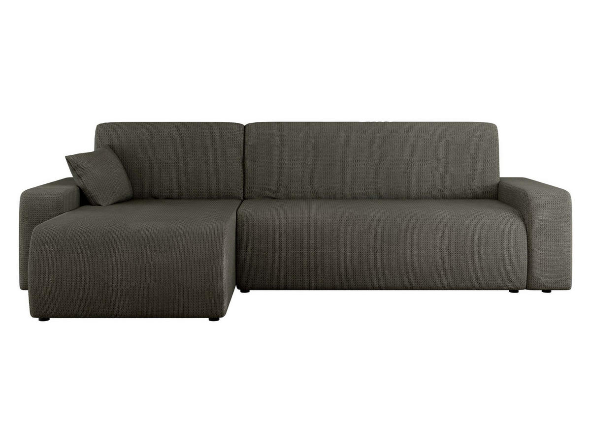 ECKSOFA Piano - Schwarz/Braun, Holz/Kunststoff (244/145cm) - MIRJAN24