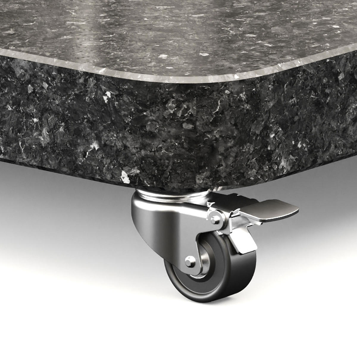 SCHIRMSTÄNDER Sonnenschirmständer Ancona Round Edge Anthrazit Granit für Ampelschirme 90 kg - Anthrazit, Metall (76/76cm) - Platinum