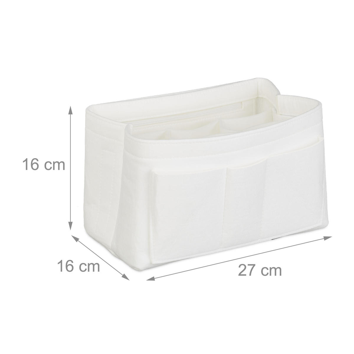 TASCHENORGANIZER - Weiß, Textil (27/16/16cm) - Relaxdays