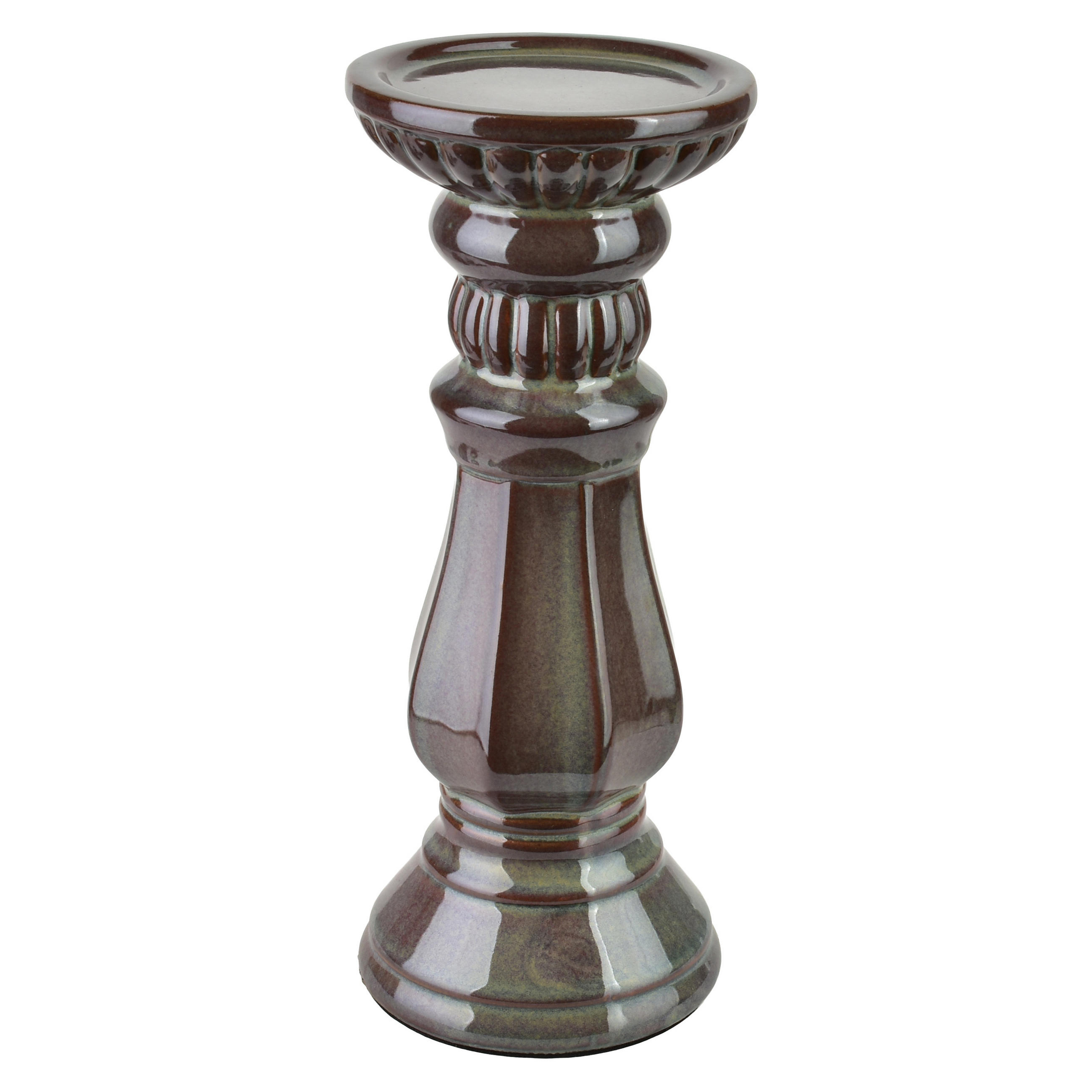 KERZENHALTER Yarine grau 10/10/25.5 cm Keramik - Bronzefarben, Kunststoff (10/25.5/10cm) - Mondex