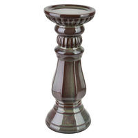 KERZENHALTER Yarine grau 10/10/25.5 cm Keramik - Bronzefarben, Kunststoff (10/25.5/10cm) - Mondex
