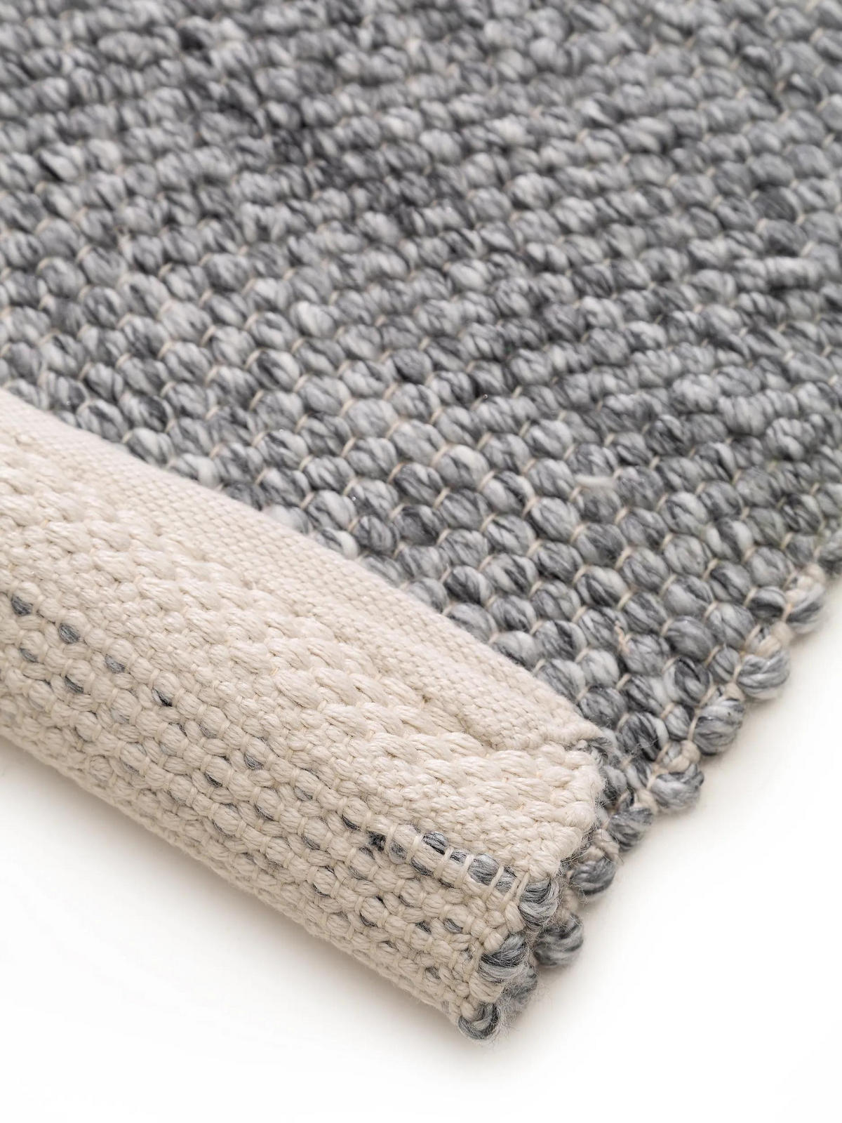 TEPPICH aus recyceltem Material Kiah Grau 160x230 cm - Grau, Textil (160/230cm) - benuta Pure