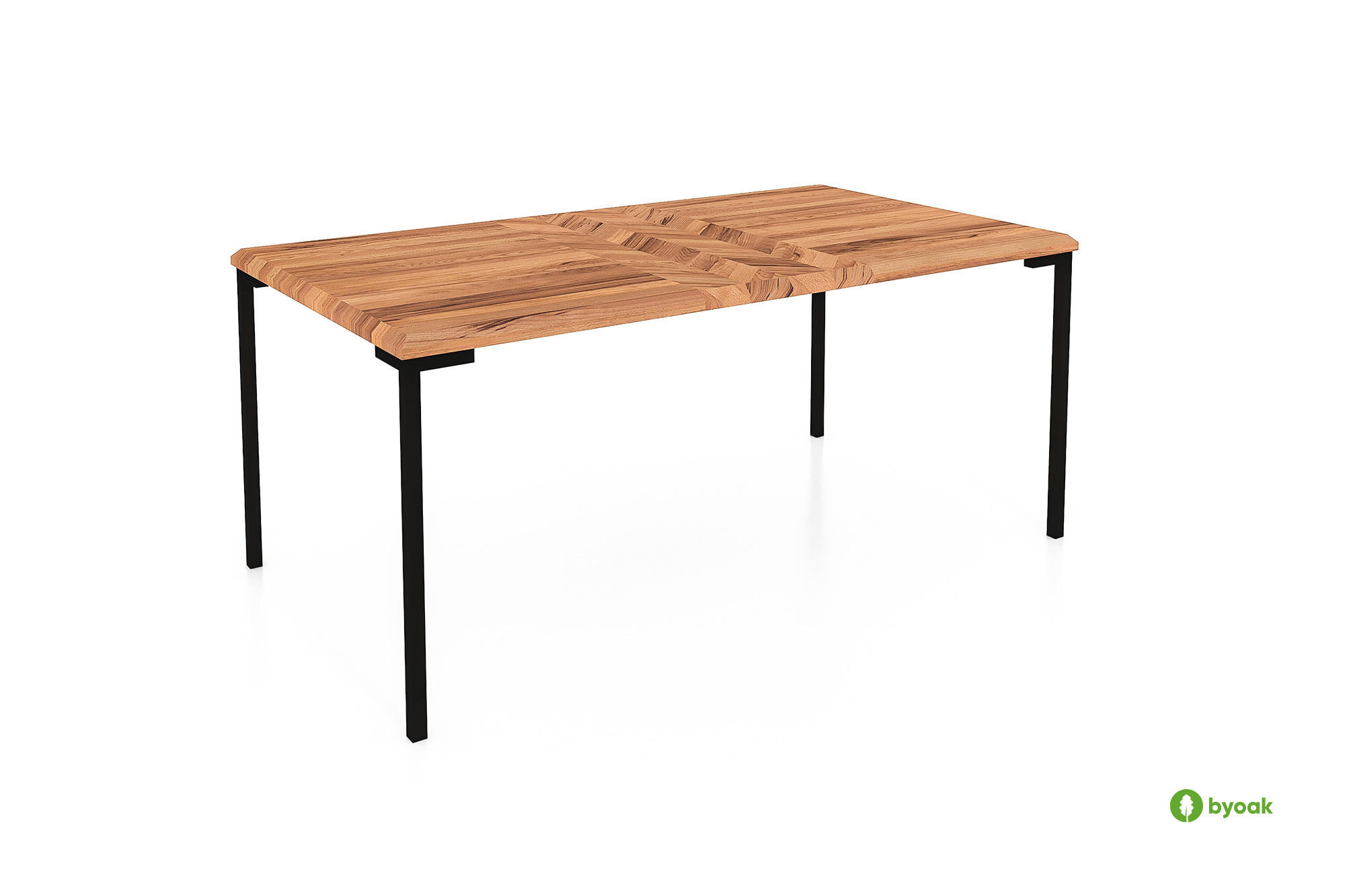 ESSTISCH AUSGEKLAPPT LEON 110x100 Kernbuche - Kernbuche, Holz (100/110/78cm) - byoak