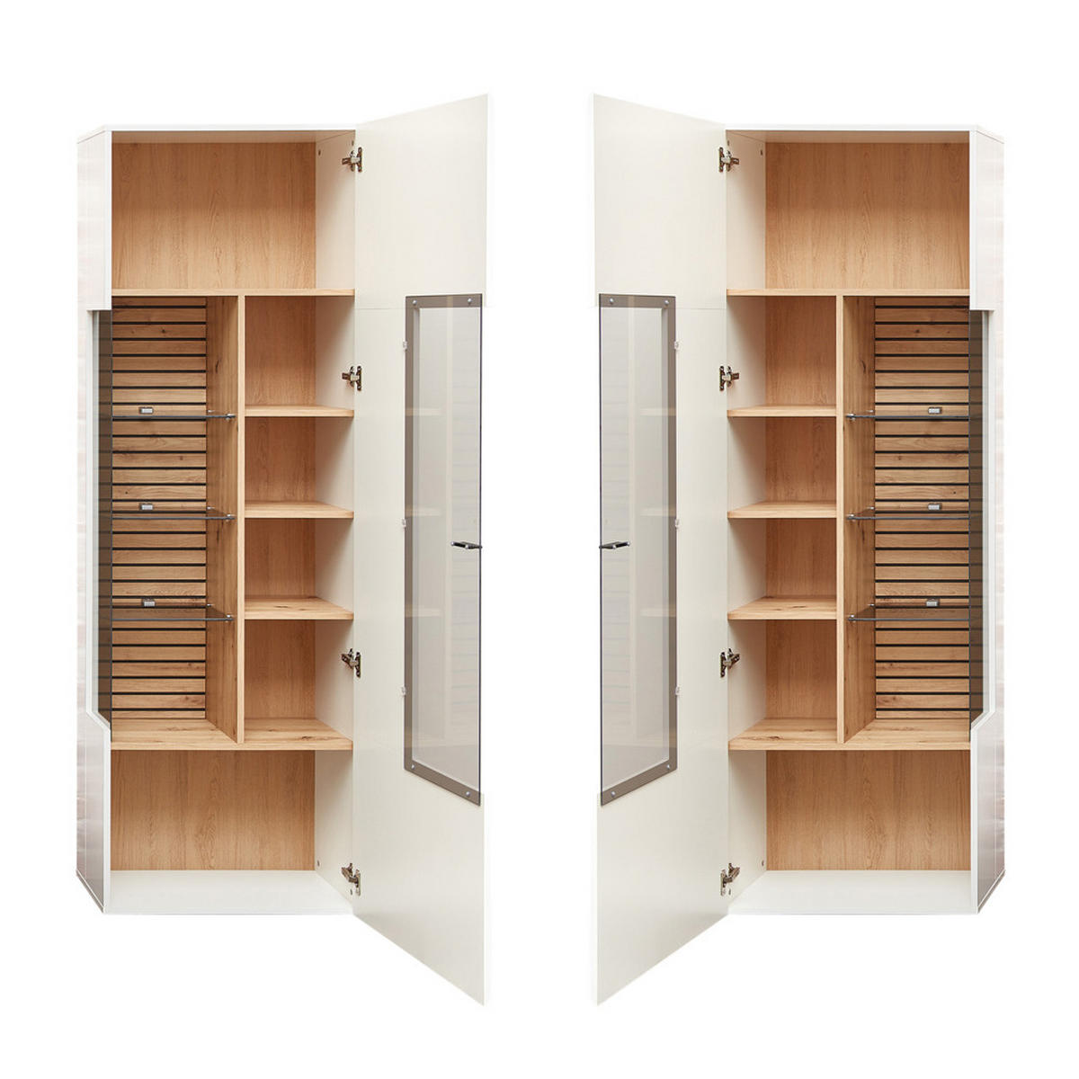 WOHNZIMMER-SET 5-TLG. Fallon-55 - Weiß, Holzwerkstoff (658/200/65cm) - Lomado