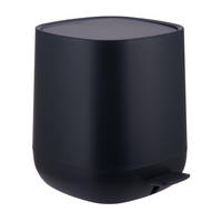 BAD-MÜLLEIMER - Schwarz, Kunststoff/Metall (21.5/25/21.5cm) - Relaxdays