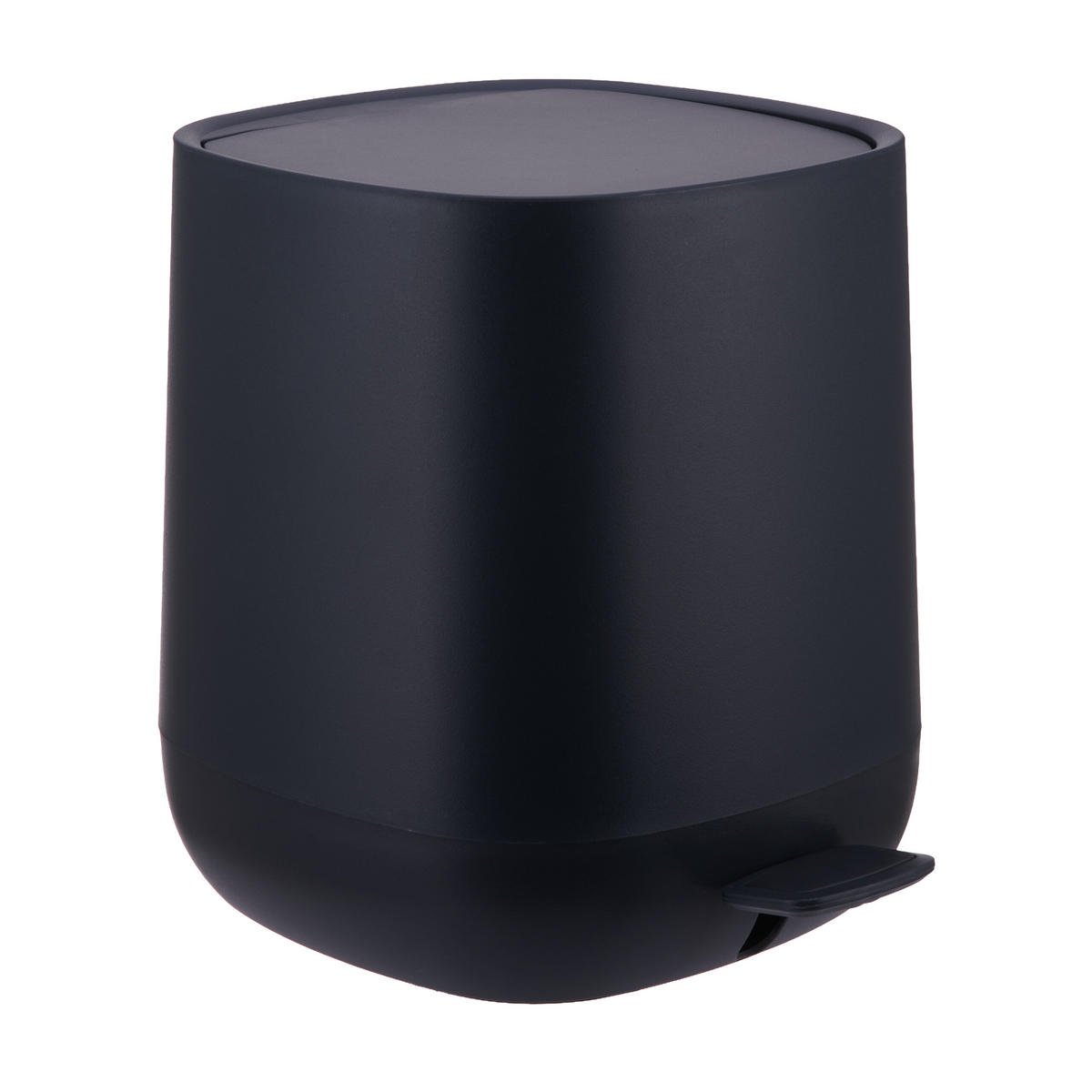 BAD-MÜLLEIMER - Schwarz, Kunststoff/Metall (21.5/25/21.5cm) - Relaxdays