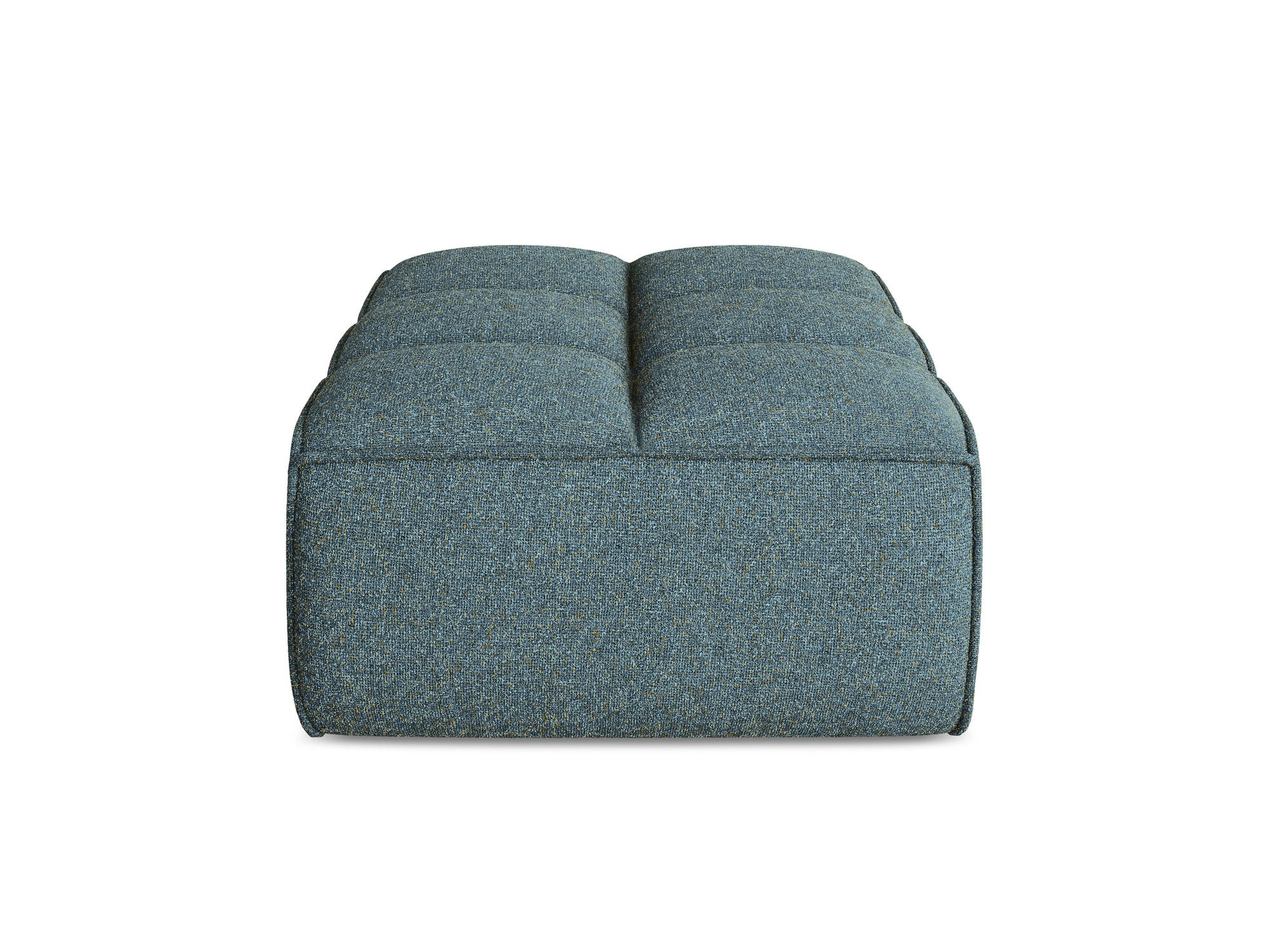 POUF Strukturstoff Stoff Blau - Blau/Blaugrau, Kunststoff/Textil (80/43/93cm) - Makamii