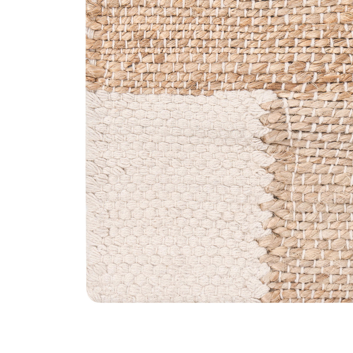 KOBEREC Světle béžový 160/230 cm Juta Amravati - béžová, textil (160/230cm) - Beliani