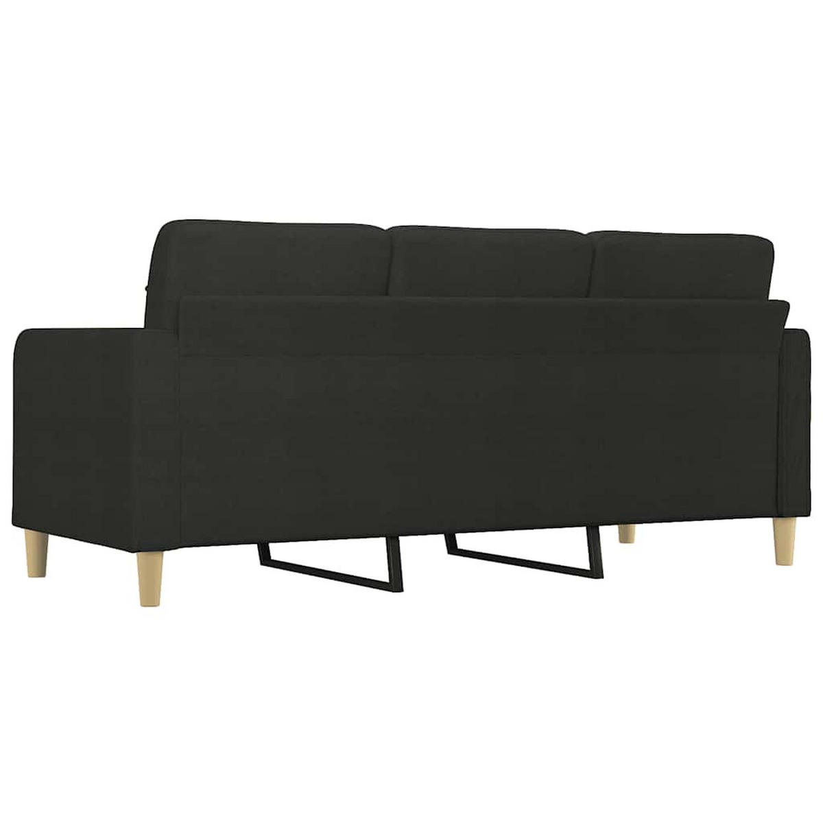 3-SITZER-SOFA Düren - Schwarz, Textil (198/80/77cm) - Nettlife