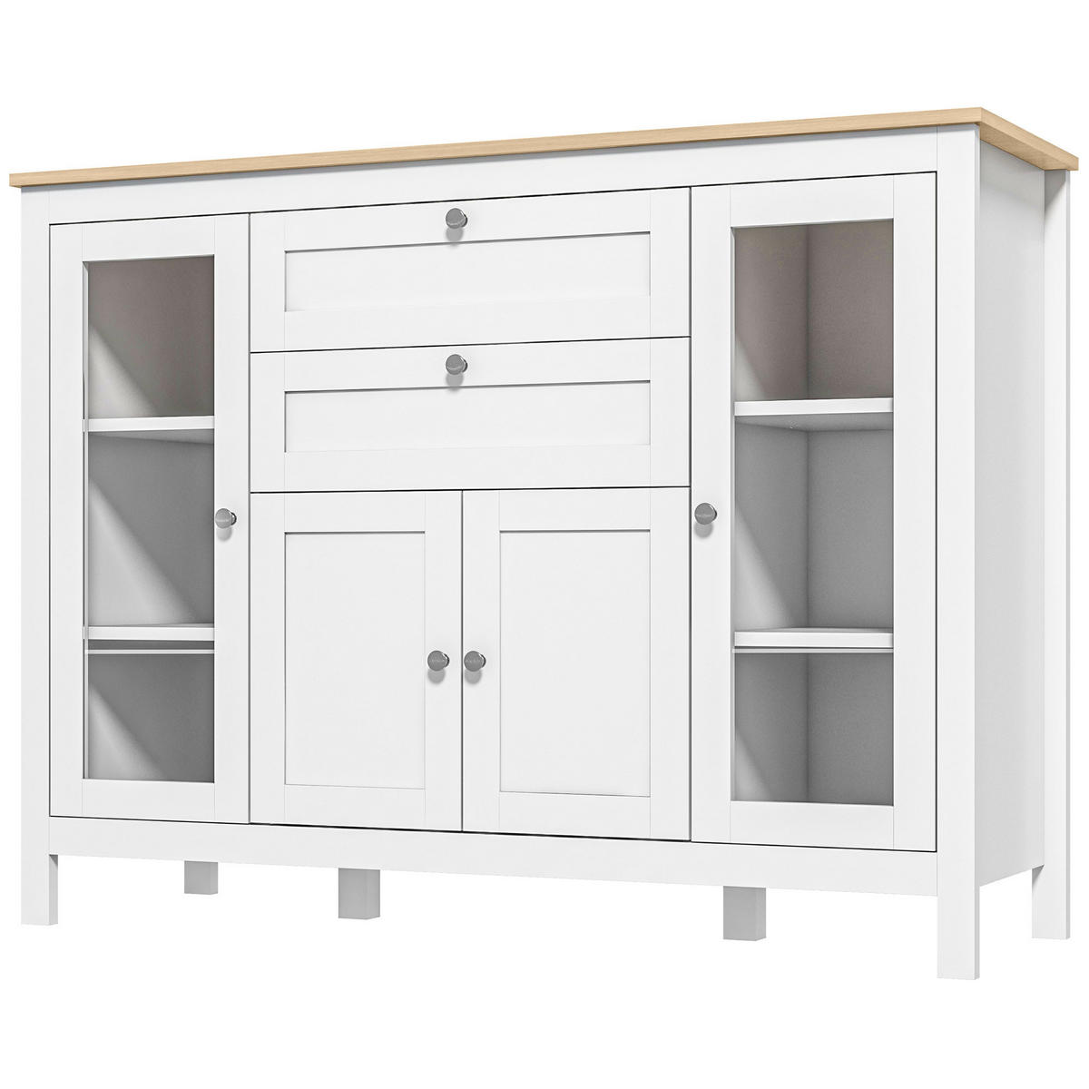 SIDEBOARD Weiß 120/40/90 cm - Weiß, Holz (120/90/40cm) - PANGIVO
