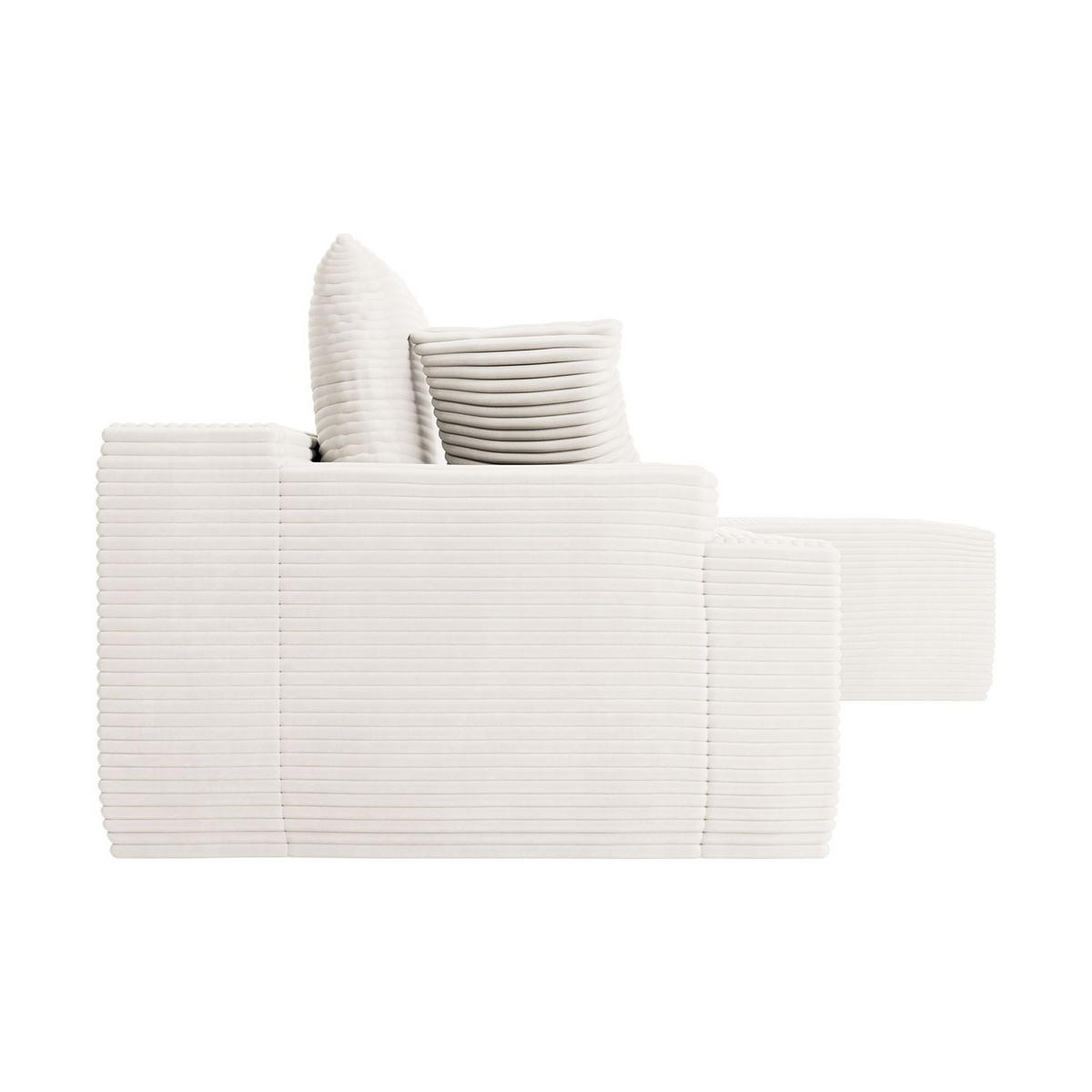 SOFA Coredo creme Cord - Creme, Textil (250/155cm) - Juskys