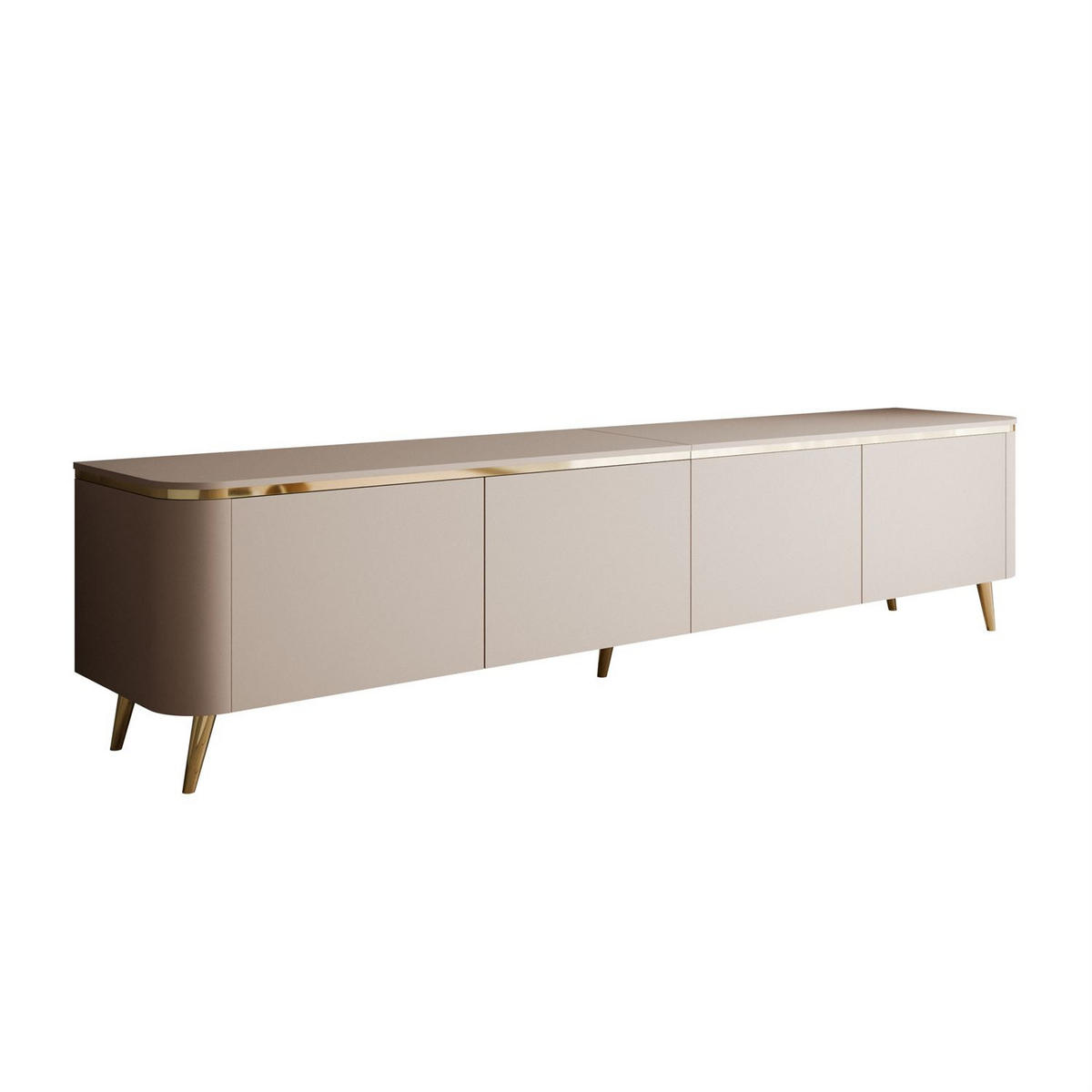 TV-RACK AVELINE 200 cm mit LED-Beleuchtung - Kaschmir, Holzwerkstoff (200/48/40cm) - Lookway