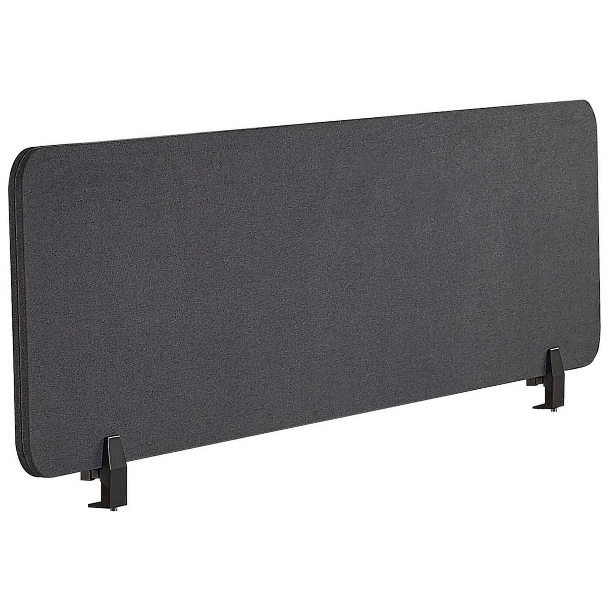 SCHREIBTISCHTRENNWAND 130 x 40 cm Dunkelgrau Wally - Dunkelgrau, Textil (130/40/2cm) - Beliani