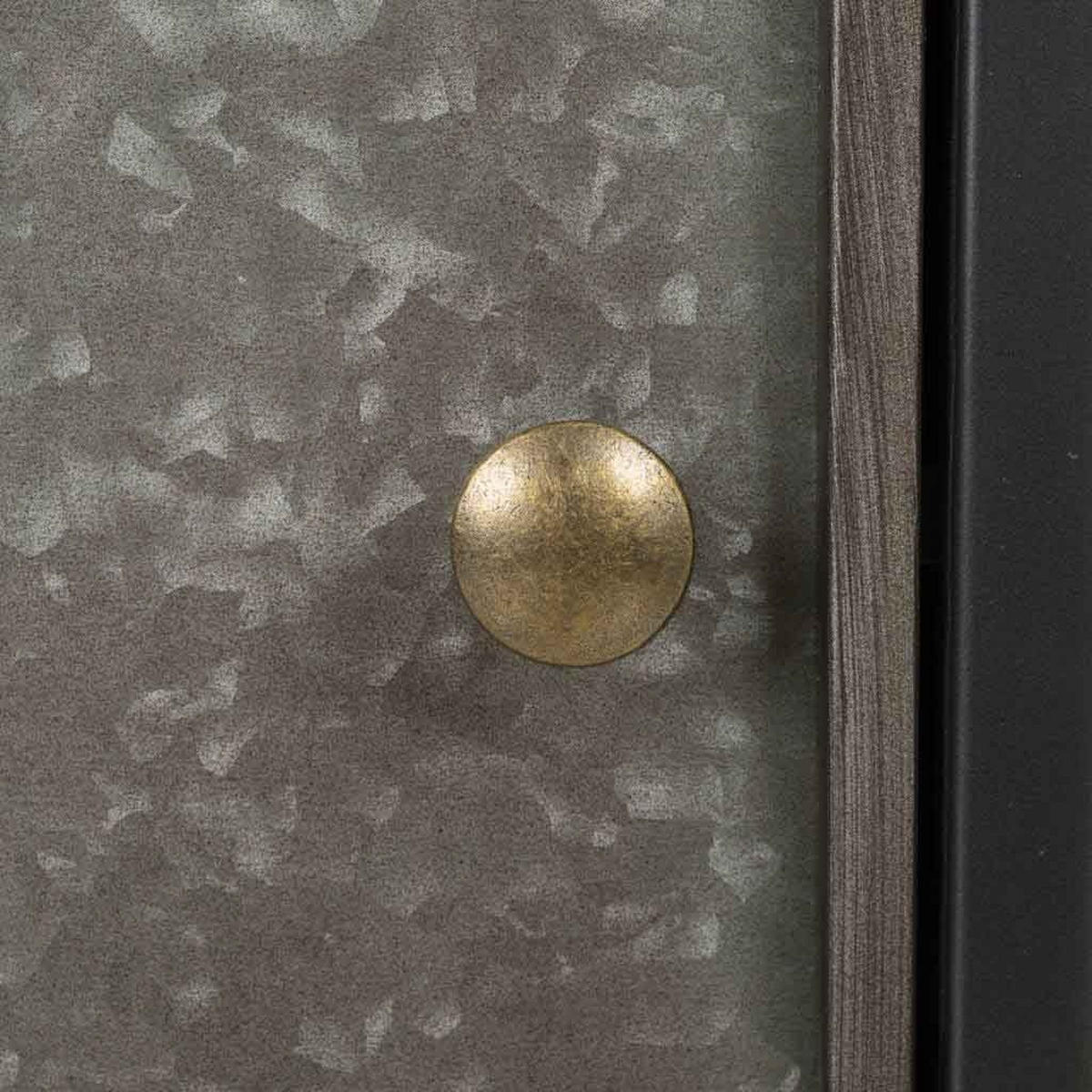 NACHTTISCH aus Metall und Holz, braun, 37x24x57cm - Grau, Metall (37/56.5/23.5cm) - Wanderlust