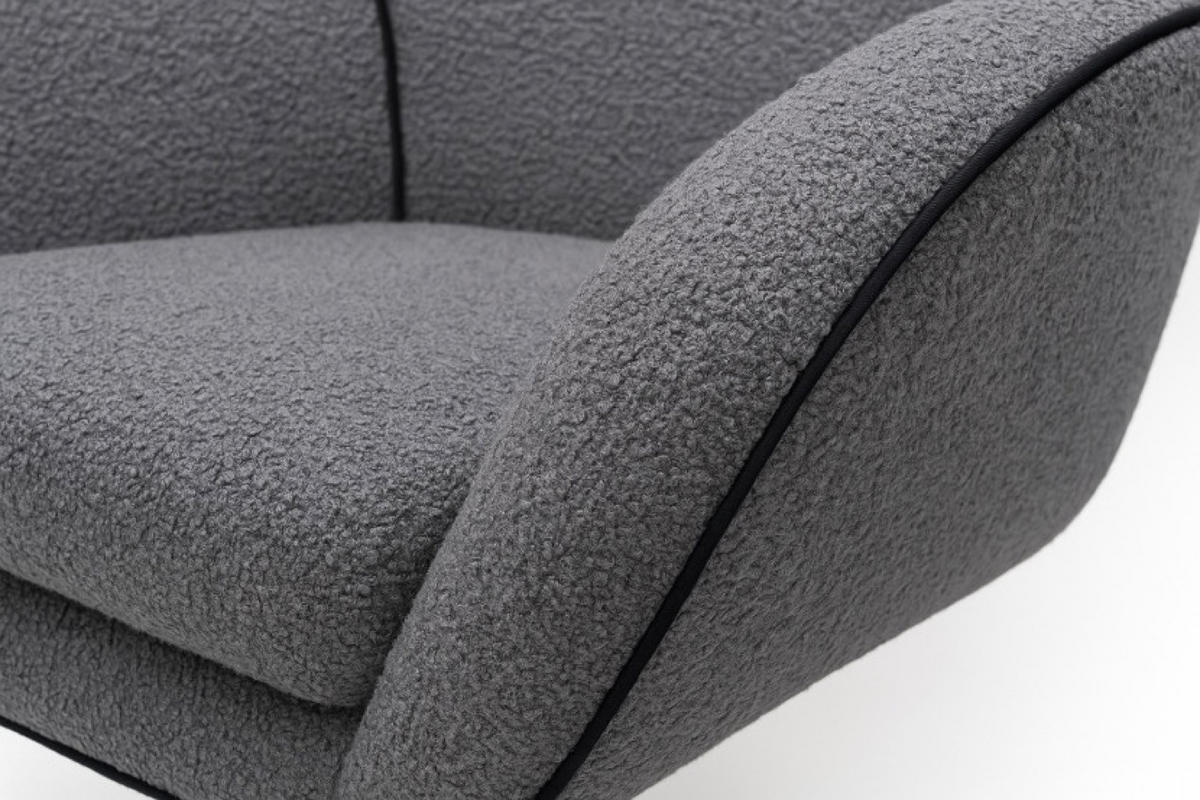 SESSEL Grau LISA Drehbar Mit Verstellbarer Rückenlehne - Grau, Textil (88/110/106cm) - Sepro Meble