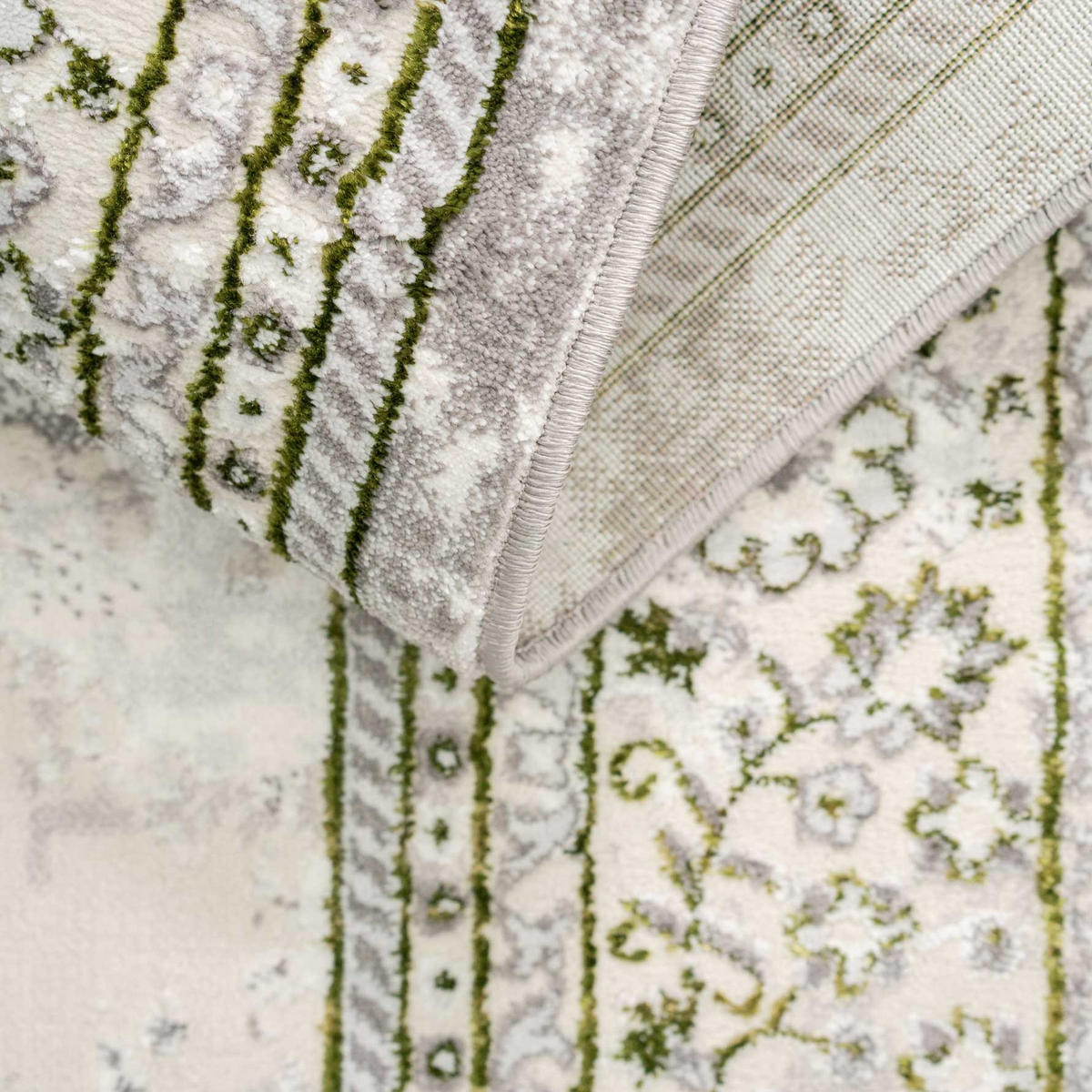 WEBTEPPICH Victoria Olivgrün - Olivgrün, Textil (120/170cm) - Kukoon Rugs