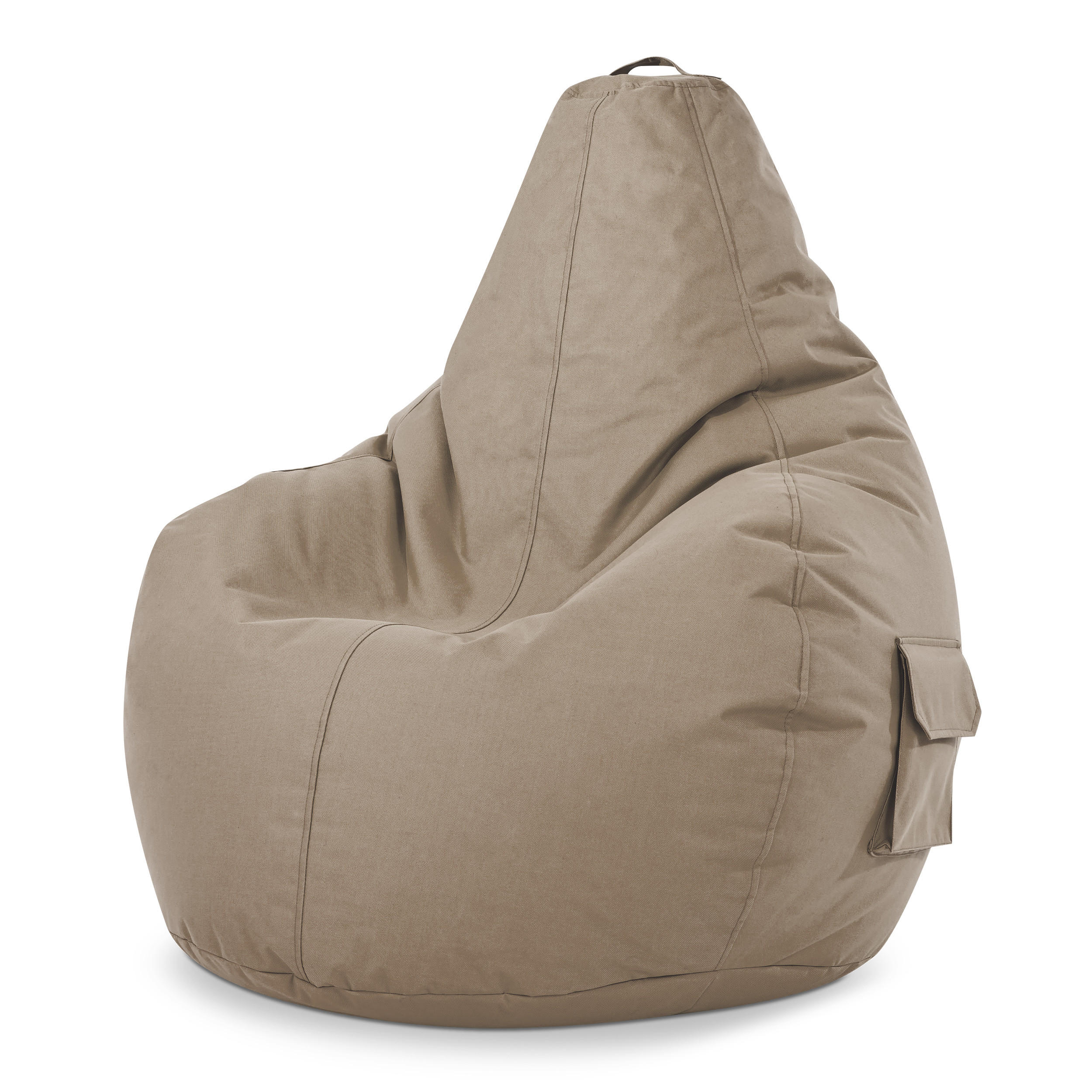 SITZSACK Lounge Chair "Cozy" 80x70x90cm - Taupe, Textil (70/90/80cm) - Green Bean