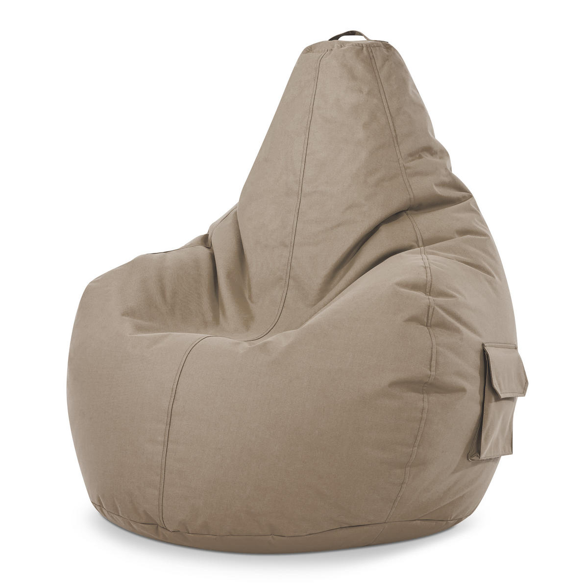 SITZSACK Lounge Chair "Cozy" 80x70x90cm - Taupe, Textil (70/90/80cm) - Green Bean