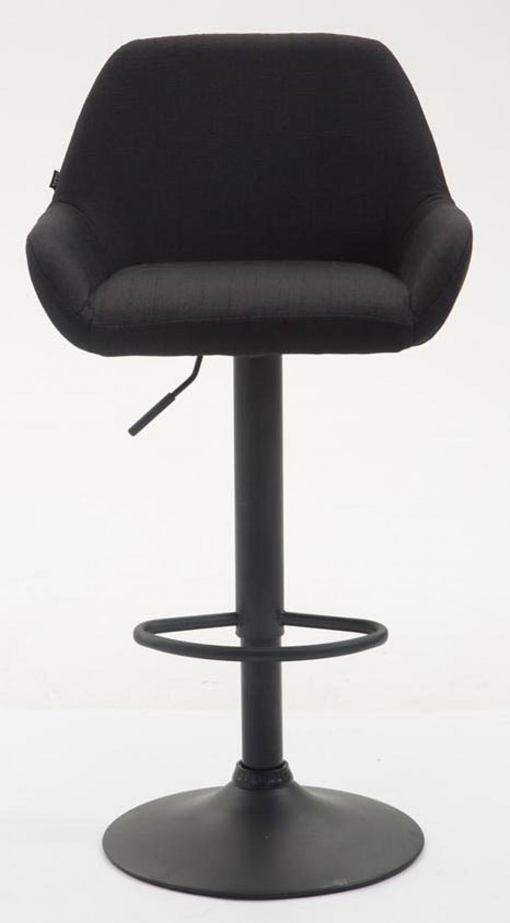 BARHOCKER 2er Set Stoff schwarz - Schwarz, Textil/Metall (51/89/52cm) - CLP