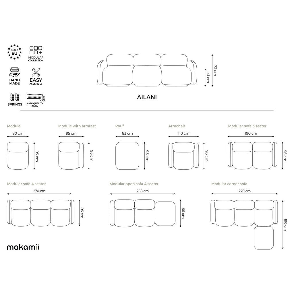 Thumbnail - Makamii Sessel, Hellgrün, Textil, 1-Sitzer, Füllung: Schaumstoff, 110x73x95 cm, Made in EU, Wohnzimmer, Sessel, Polsters...