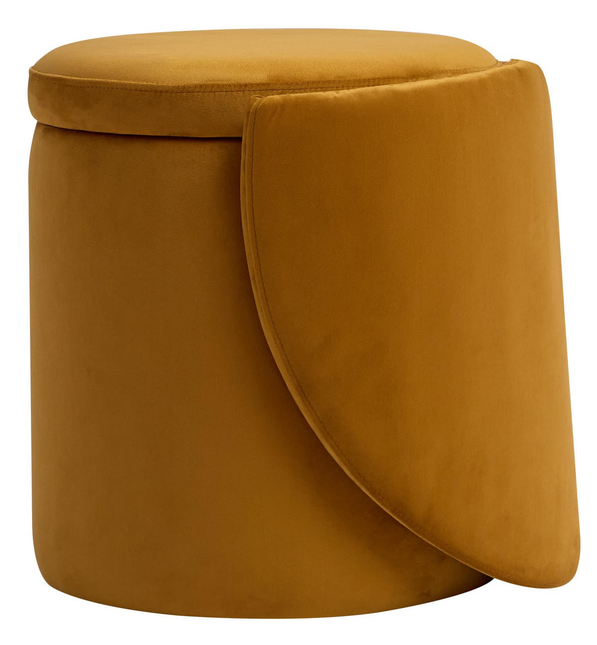 HOCKER Samt Gelb - Gelb, Textil (46/78/43cm) - Nordlys