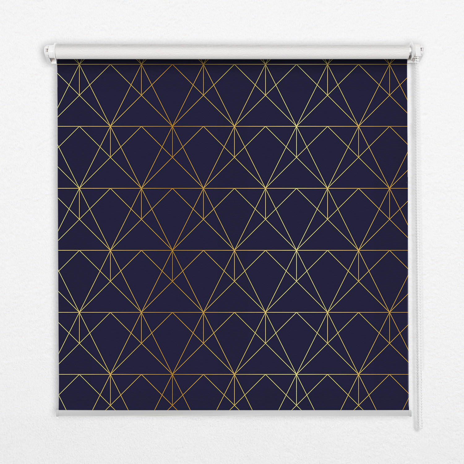 TULUP VNITŘNÍ roleta - okenní roleta - roleta - 120x140 cm - Žluté čáry spojené do trojúhelníků