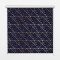 VNÚTORNÁ roleta - okenná roleta - roleta - 120x140 cm - Žlté čiary spojené do trojuholníkov - žltá, plast (120/140/0.5cm) - TULUP