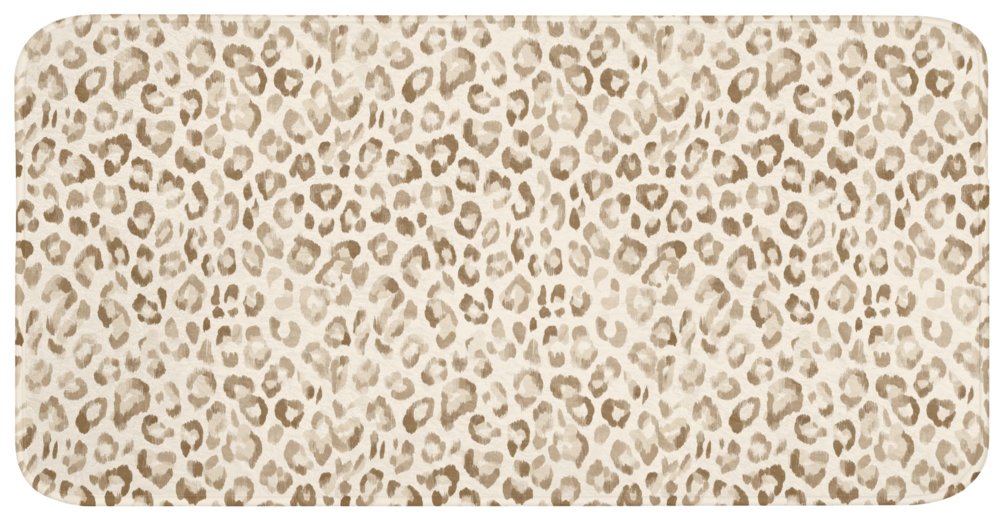 KOUPELNOVÁ PŘEDLOŽKA Leopard - Classic - Béžová 120x60 cm - světle hnědá, textil/plast (120/60cm) - OnlyWow
