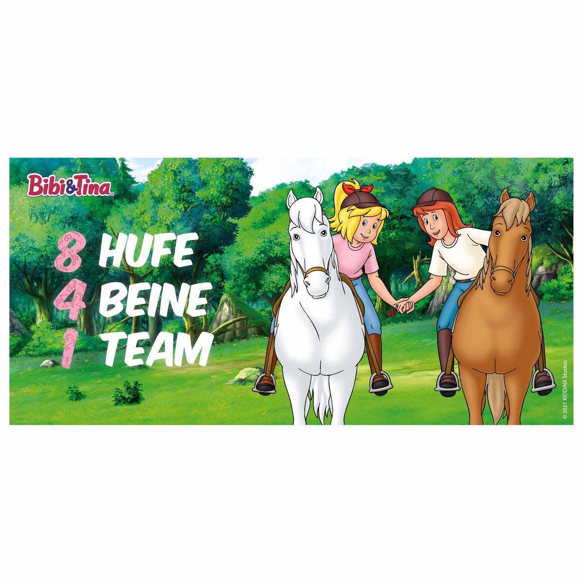 BECHER Bibi und Tina 8 Hufe, 4 Beine, 1 Team Mehrfarbig 320 ml - Multicolor, Keramik (0.32L) - United Labels