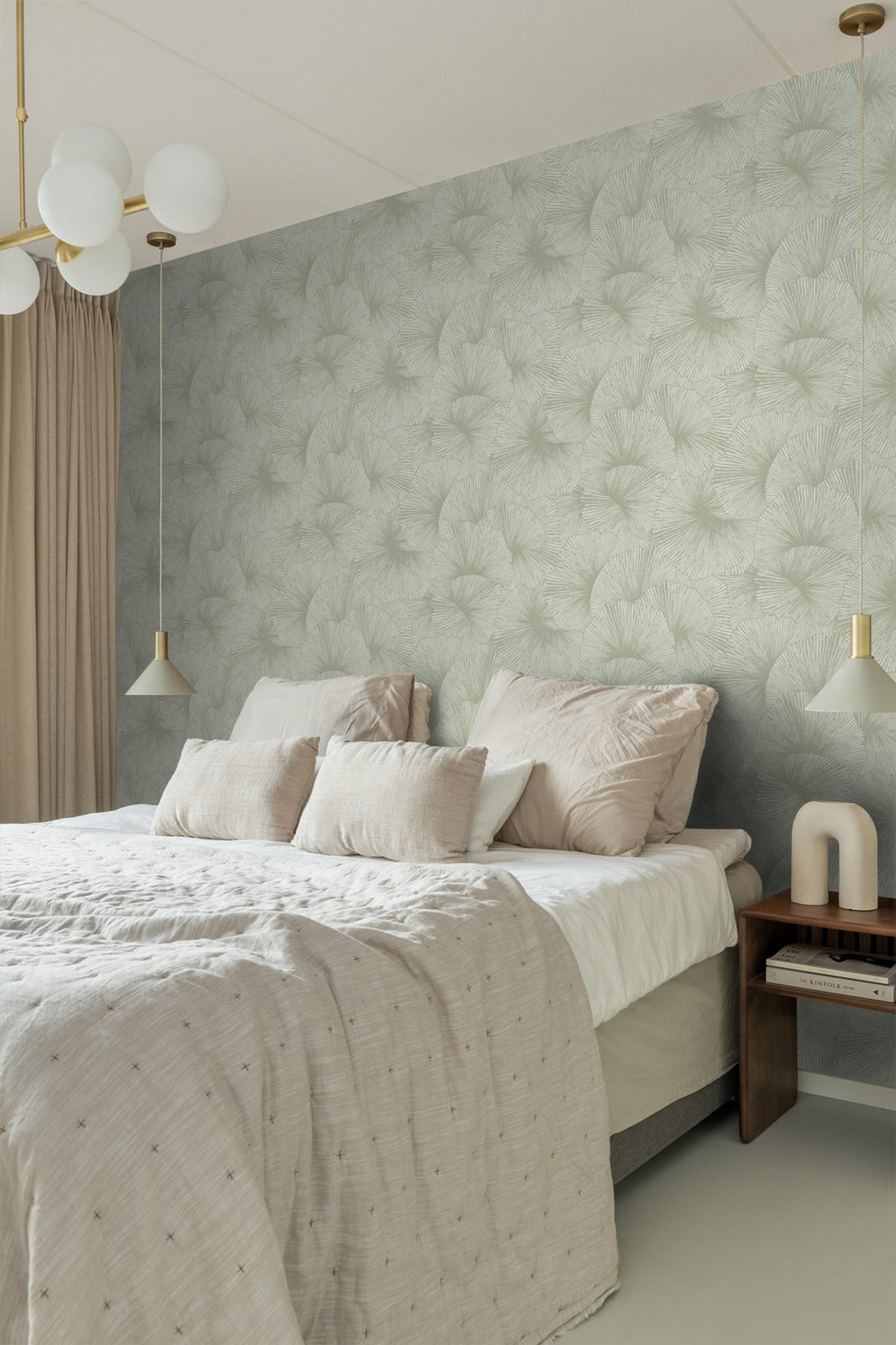 TAPETE 3D Muster Blätter 53 cm x 10.05 m - Grün, Papier (53/1000cm) - Origin Wallcoverings
